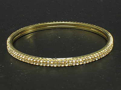 2 row rhinestone bangle