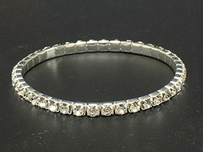 1 row rhinestone stretch bracelet