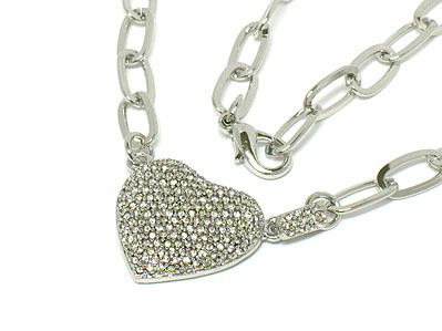 Crystal heart necklace