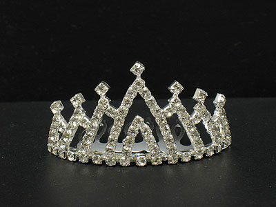 Rhinestone crown small comb