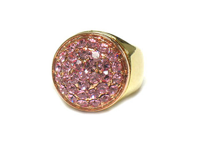 Crystal glamour circle ring