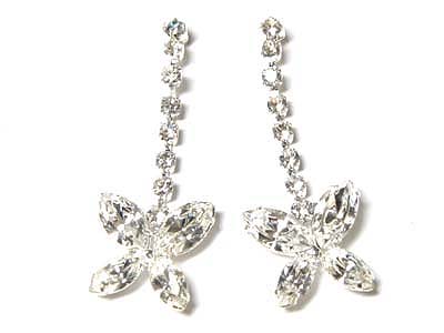 Crystal butterfly drop earring