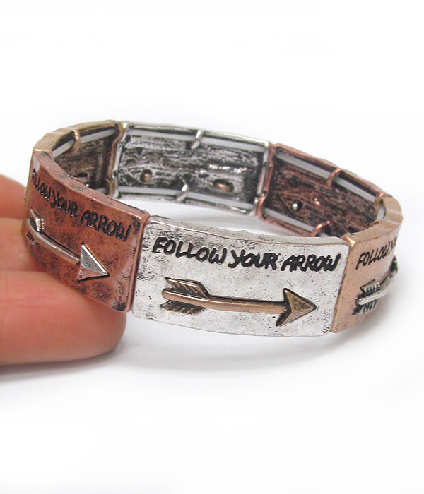 Inspiration arrow stretch bracelet - follow your dream