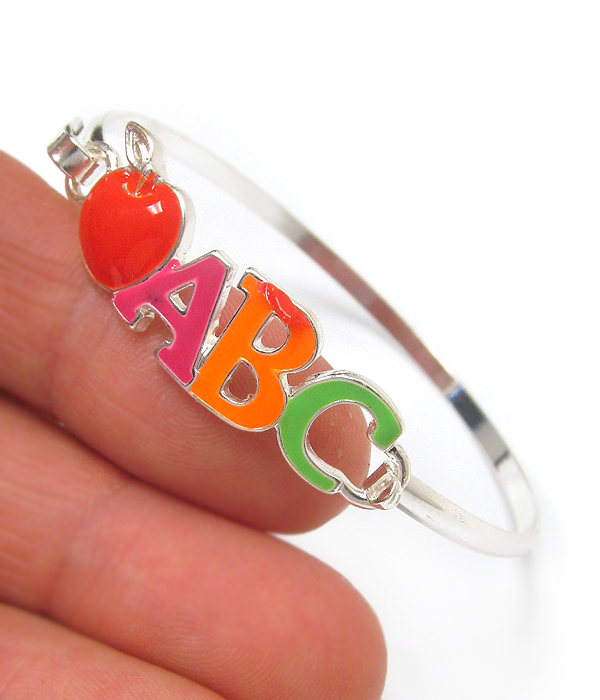 School theme bangle bracelet - teacher