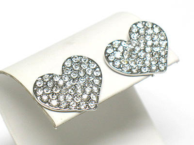 Crystal heart earring