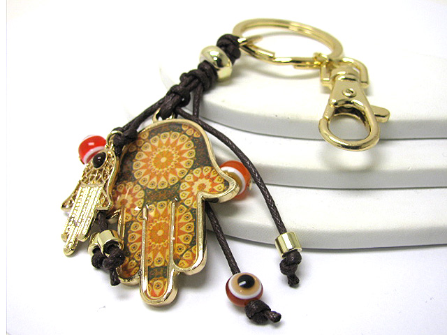 Hamsa charm key holder