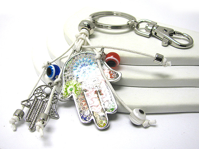 Hamsa charm key holder