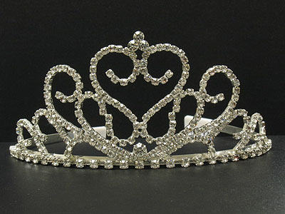 Rhinestone heart tiara