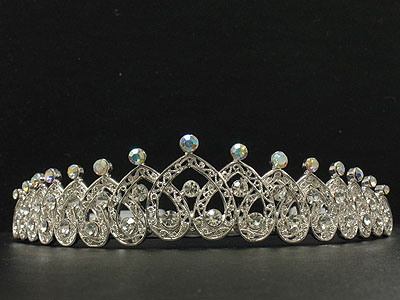 Rhinestone same pattern linked tiara