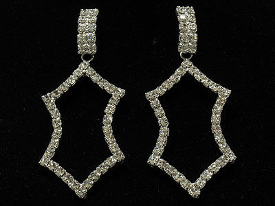 Rhinestone boutique simple style drop earring