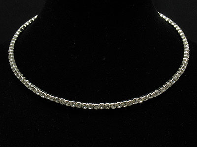 Rhinestone boutique style single row chocker