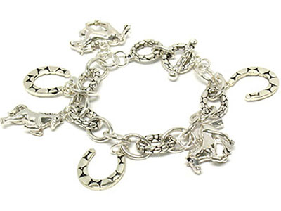 Horse shoe toggle bracelet