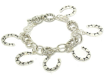 Horse shoe toggle bracelet