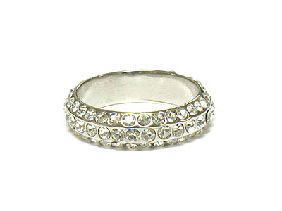 Crystal triple rows simple ring