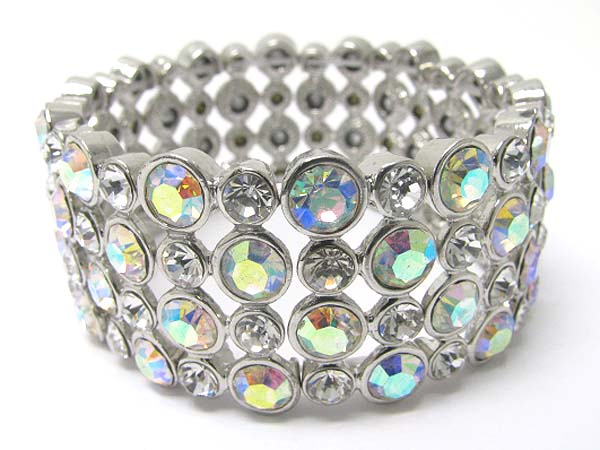 Crystal wide stretch bracelet