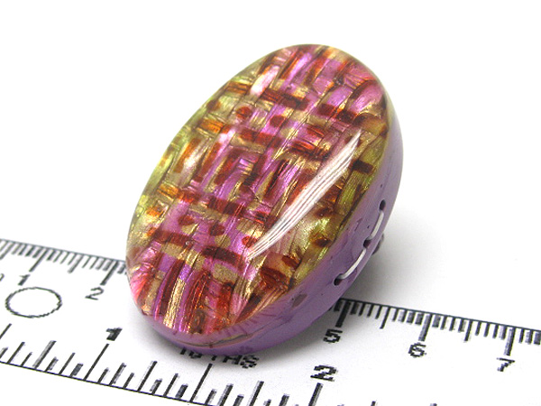 Murano oval woven glass seed beads stretch ring