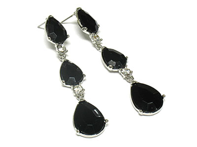 Crystal tear drop earring