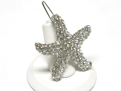 Crystal starfish hair pin