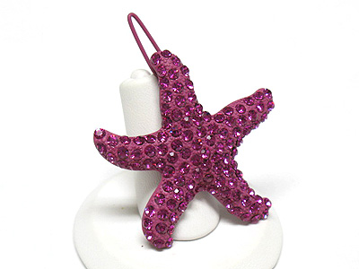 Crystal starfish hair pin