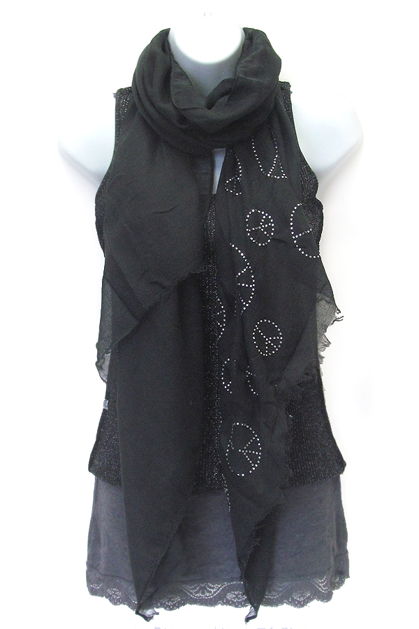 Glittering peace scarf