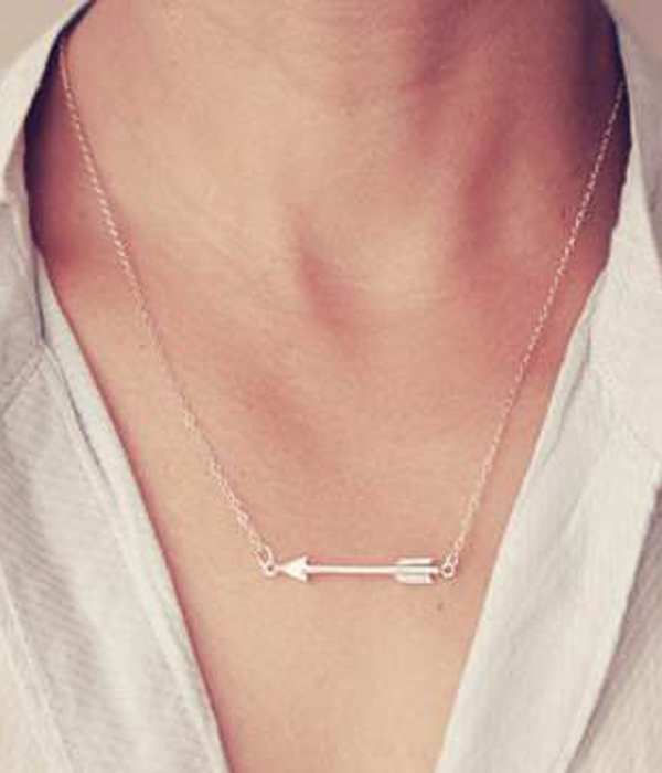 Etsy style arrow necklace