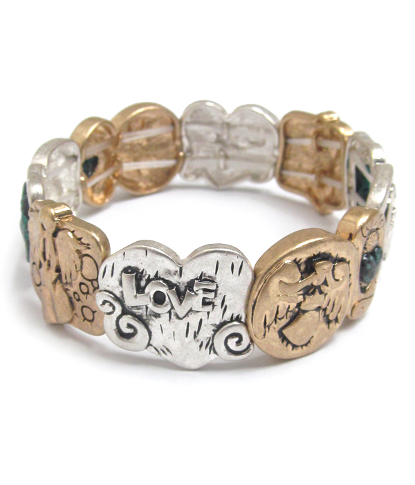 Religious inspiration angel theme stretch bracelet