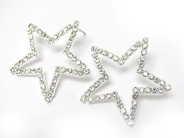 Rhinestone star earring