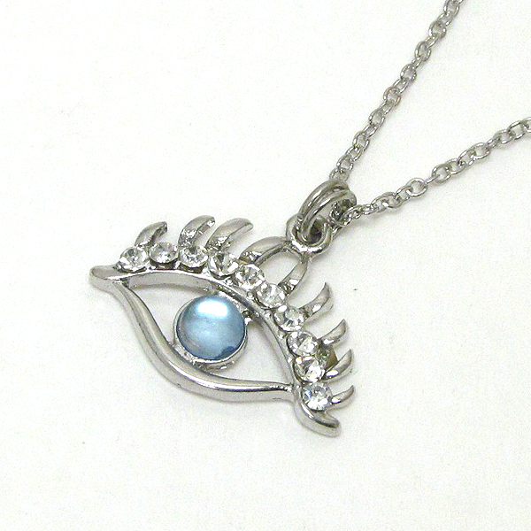 Crystal eyeball chain necklace