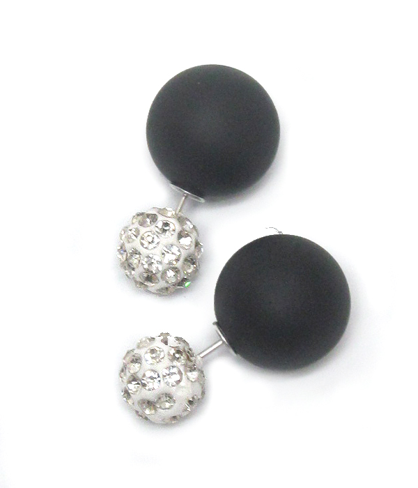Double sided crystal earrings 