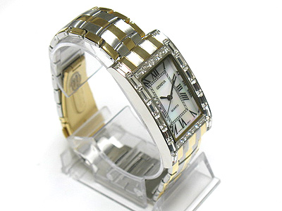 Fine watch style bargette crystal deco metal band watch