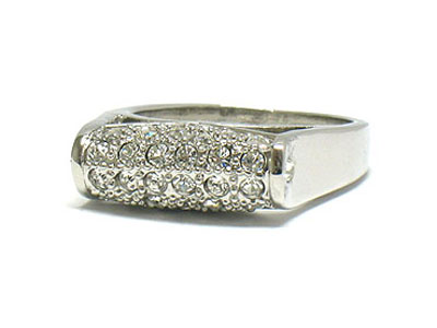 Boutique style crystal dense glamour ring