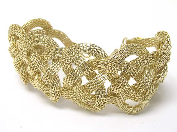 Braided tube metal cahin link bracelet