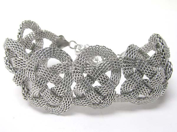 Braided tube metal cahin link bracelet