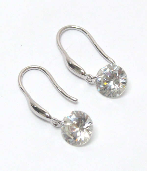 Crystal drop hoop earrings 