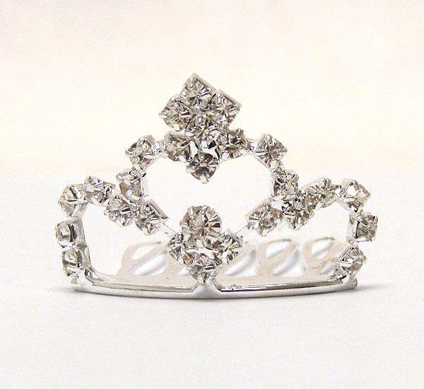 Rhinestone tiara comb