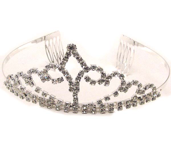 Prom or bridesmaid heart pattern rhinestone tiara