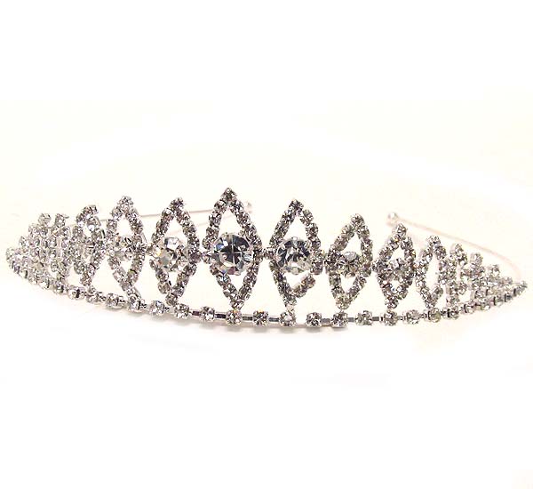 Prom or bridesmaid arowwhead pattern rhinestone tiara