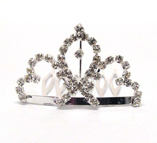 Rhinestone tiara comb