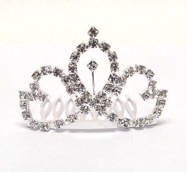 Rhinestone tiara comb