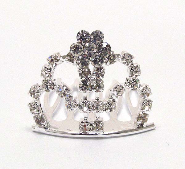 Rhinestone tiara comb