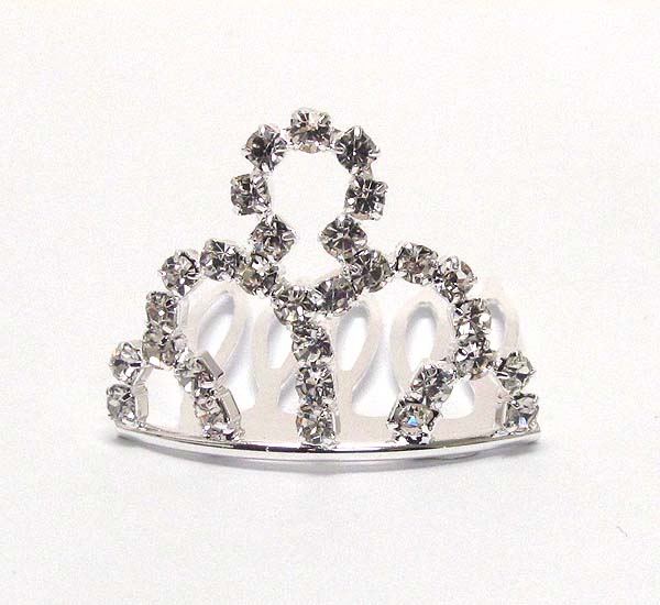 Rhinestone tiara comb