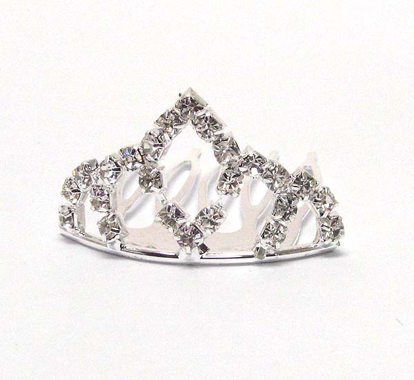 Rhinestone tiara comb