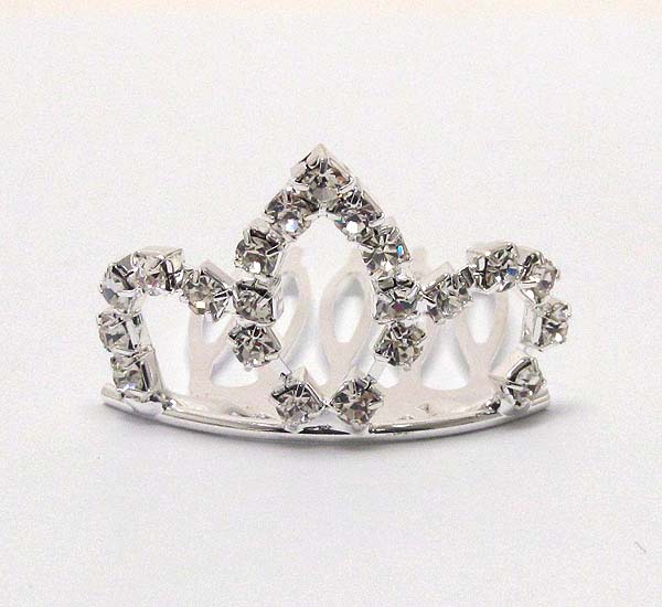 Rhinestone tiara comb