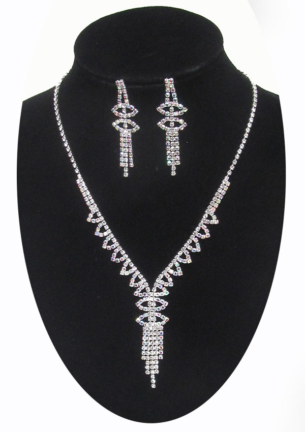 Rhinestone necklace set