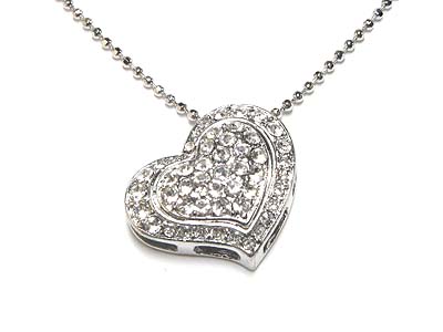 Crystal heart pendant necklace