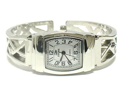 Designer style bangle watch