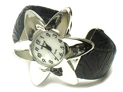 Flower face fashion bangle watch