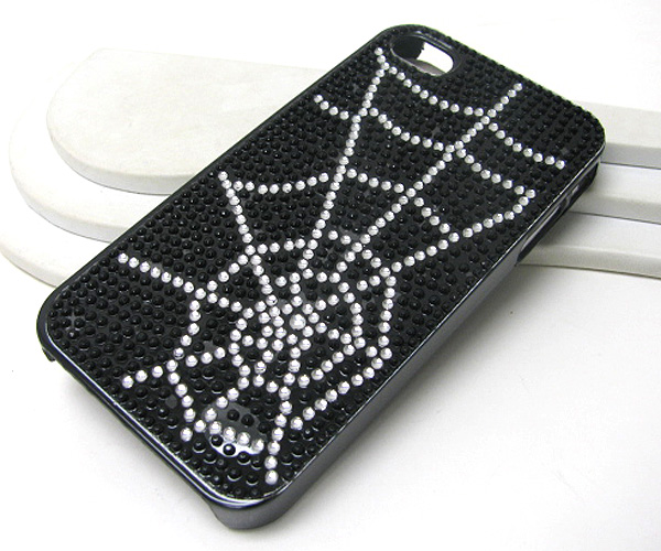 Spider web glittering cell phone case - hard case for apple iphone 4g or 4s