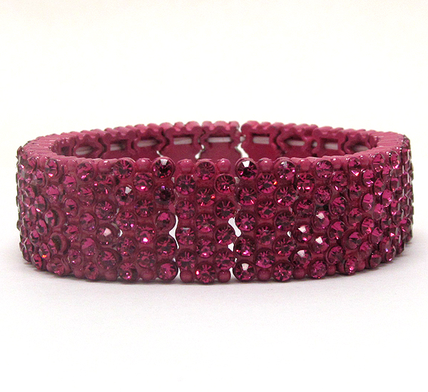 Multi crystal deco party stretch bracelet