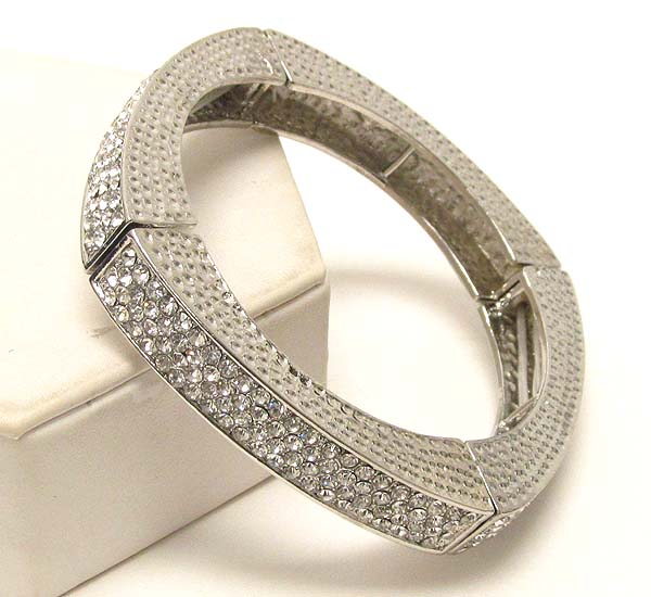 Crystal pave luxury party bangle bracelet